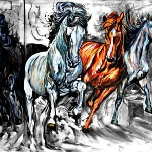 BT 1754614820, Fine Art “Running Horses”, 50x70cm