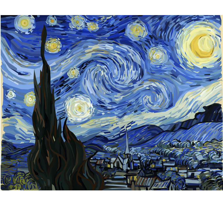 van gogh starry night painting style