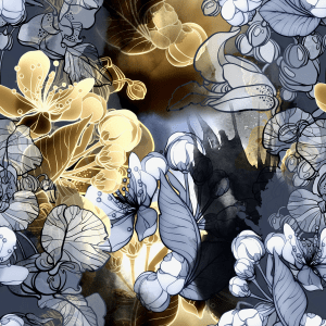 BT 1860644644, Fine Art “Wild Flowers Leaves”, 50x50cm