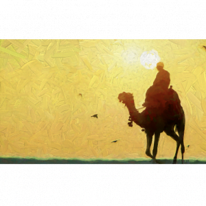 BT1205024902, Fine Art “Camel Riding”, 40x70cm