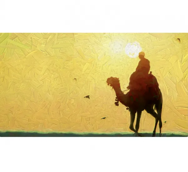 BT1205024902, Fine Art "Camel Riding", 40x70cm