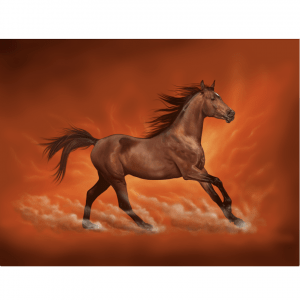 BT 1251093325, Fine Art “Running Horse”, 50x70cm