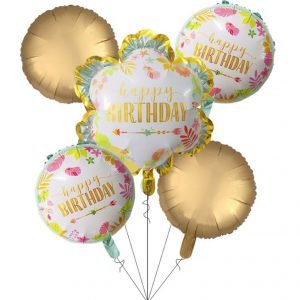 Balloons set of 5pcs Happy Birthday HB-5P006