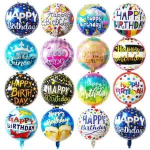 “Happy Birthday” round balloon HBR-1P014