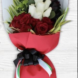 “UAE National Day” bouquet of roses and chrysanthemums