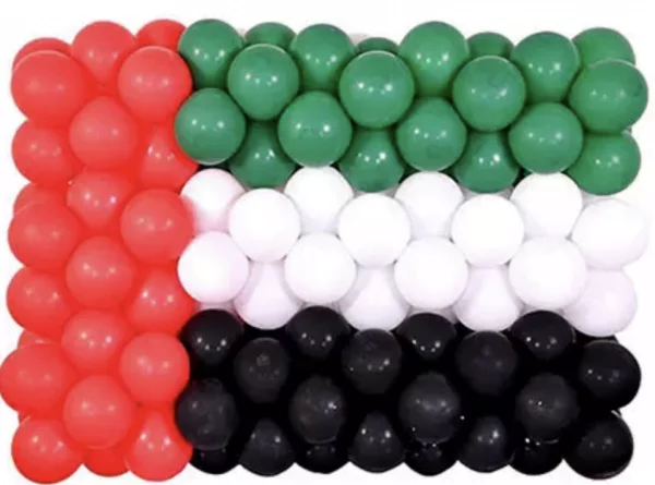 Latex helium balloons "UAE National Day" - Flag (100pcs)