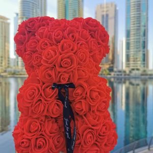 Teddy Bear (20cm, red), artificial flowers
