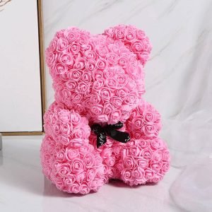 Teddy Bear (40cm, pink), artificial flowers