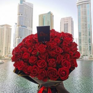 Bouquet with 50 red premium roses