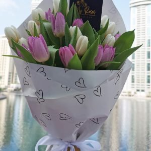 Bouquet of 20 mixed tulips
