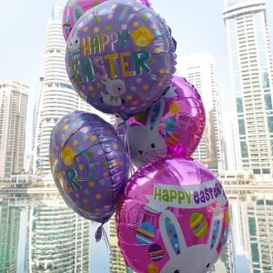 Set of 5 balloons “Happy Easter”, mixed colors