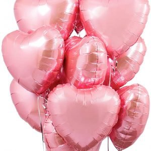 Pink Heart balloon 18” with helium