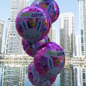 Set of 5 balloons “Happy Easter”, pink