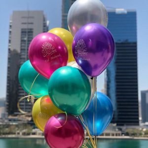 “Eid Mubarak”, set of 10 helium latex balloons  (multicolor)