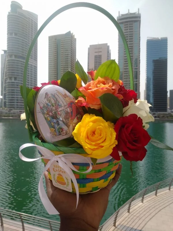 "Happy Easter" basket