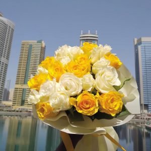 “Happy Easter” bouquet of 12 roses