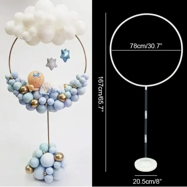 Ring Stand for balloons, (167cm height, 78cm diameter)