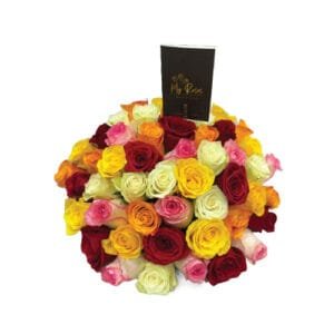 50 Mixed Color Roses Bouquet