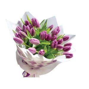 7 Purple Tulips Bouquet