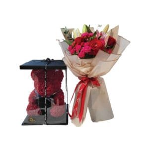 Devine Bouquet With Teddy Bear