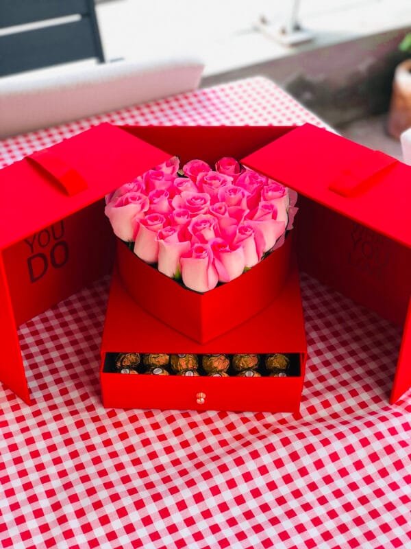 Pink Passion Arrangement - Red box