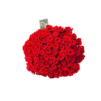 100 red roses bouquet