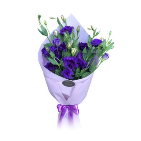 A Bunch of Purple Eustoma Bouquet