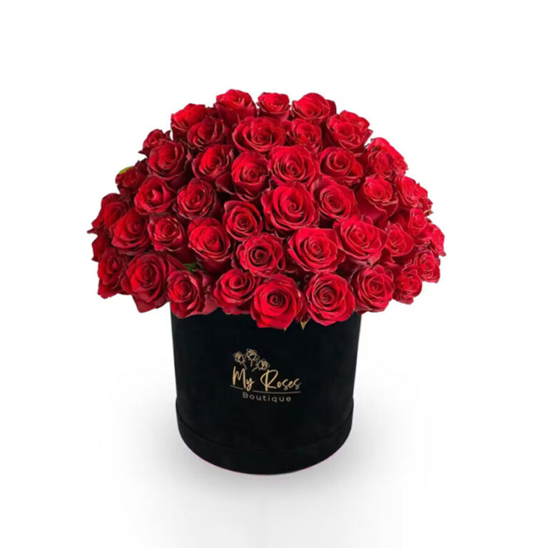 Black Velvet Box Red Roses