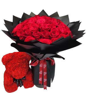 Teddy with Flowers