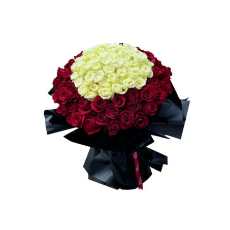 Red and white Roses Bouquet