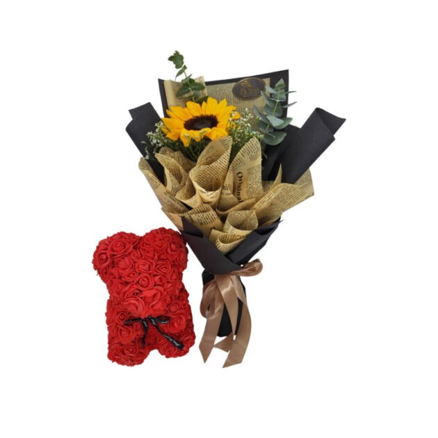 Be sunshine with red foam teddy