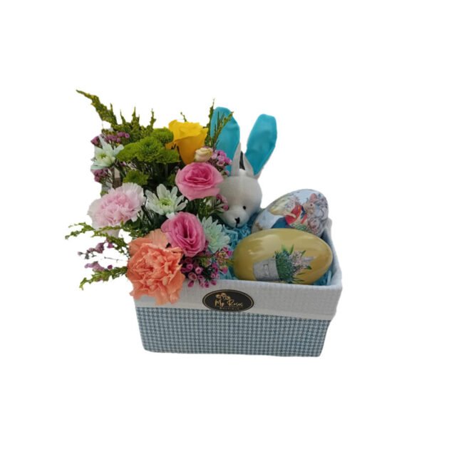 Blue bunny basket