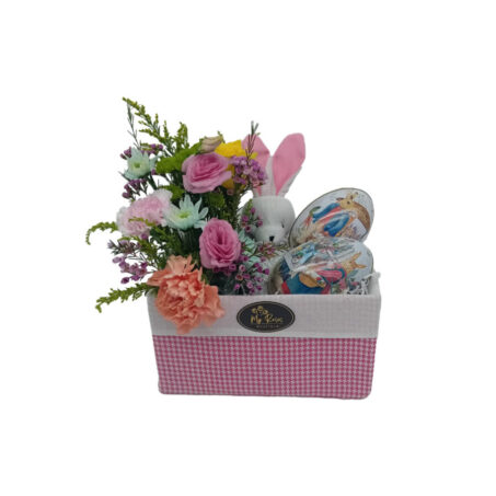 Pink bunny basket