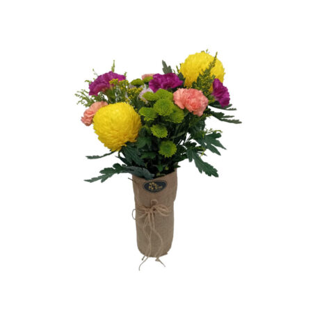 colorful bouquet in vase