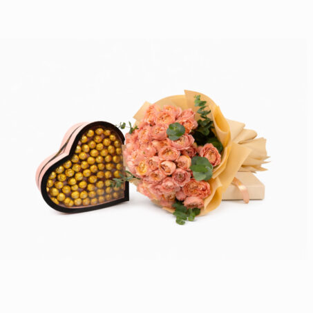 Julieta boutique with heart Ferrero in box