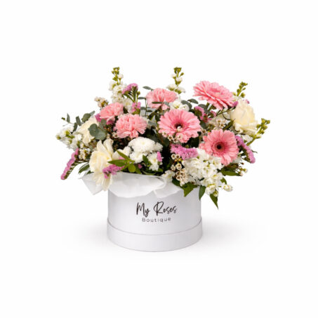 White & Pink Arrangement in a Box