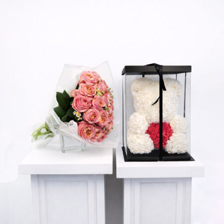 Rose Garden with teddy