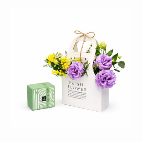 Purple Breeze Arrangement with Chocolate