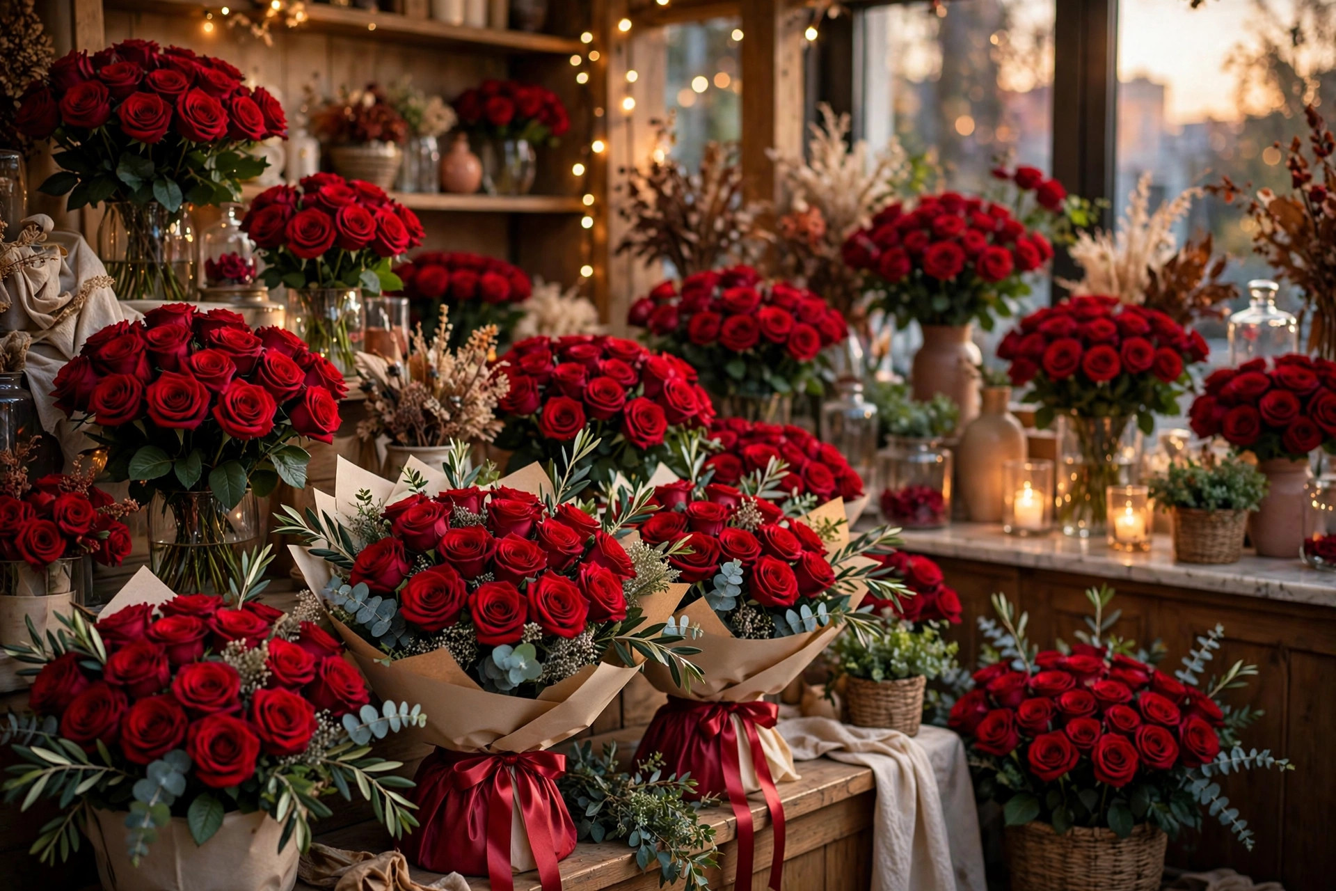 Valentine's Day roses sale in Dubai